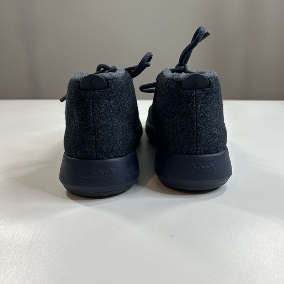 Allbirds Wool Runners Mizzle High Top Water Repellent Sneakers Navy Blue 8 - Picture 6 of 7